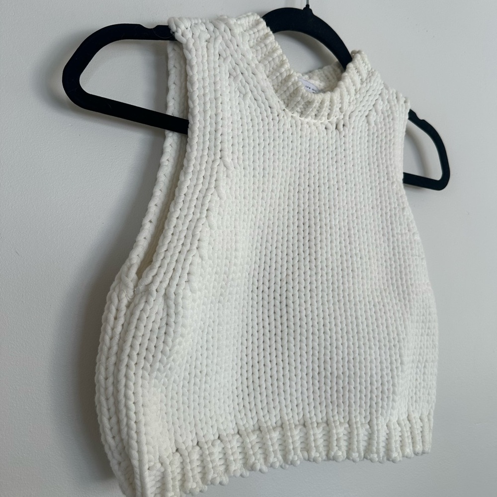 Zara Chunky Knit Sleeveless Sweater Vest Size M EUC - Picture 4 of 5